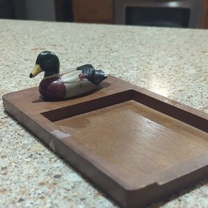 Wooden Tray with Duck